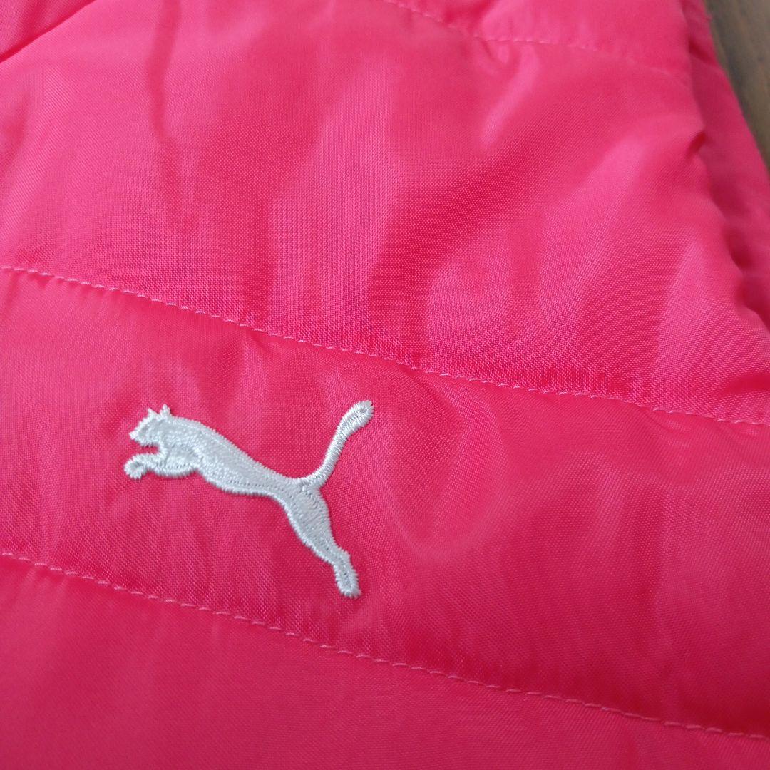 PUMA GOLF　ゴルフウェア　ダウンベスト　蛍光オレンジ　レディース　L