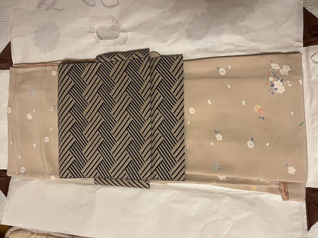 クリーニング済み　正絹　小紋　袷