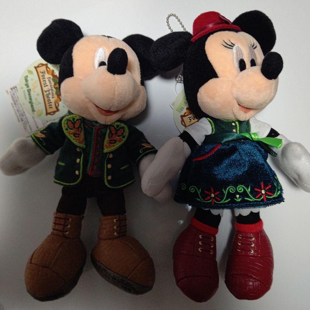 フォレストシアタータグ付きミッキー ミニー ぬいぐるみバッジ