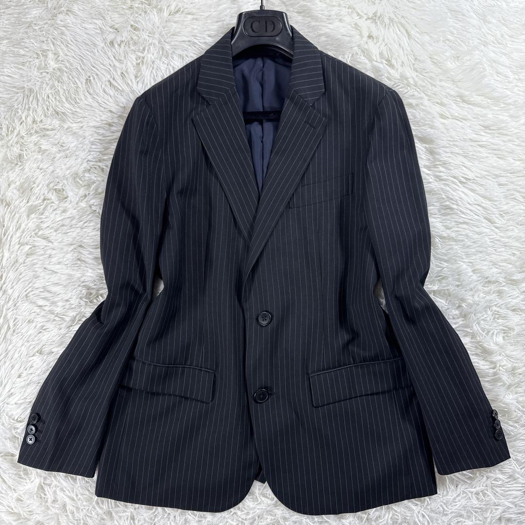 ビューティーアンドユース ストライプ ツイル セットアップ フレアパンツ 黒