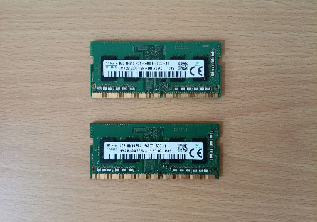SK hynix DDR4 8GB（4GBx2枚）メモリ② - メルカリ