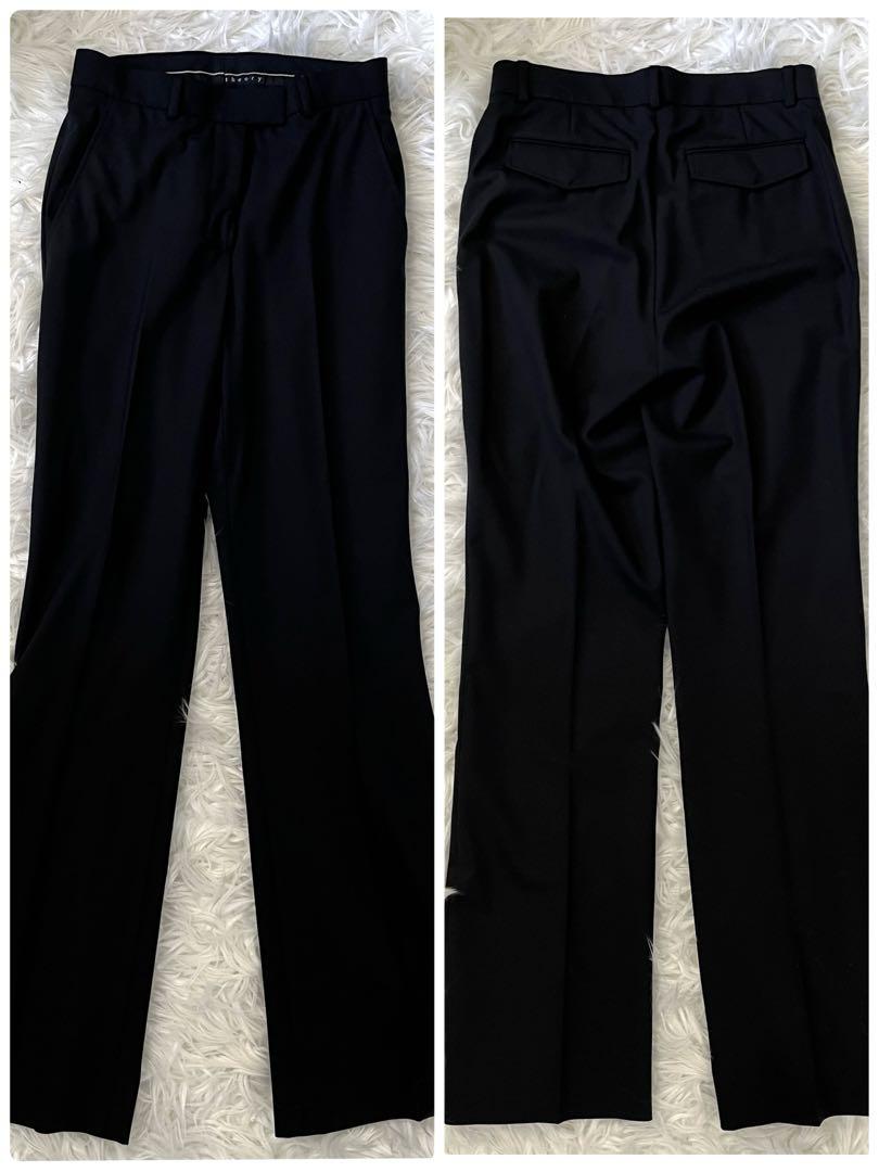【美品】theory  セオリー フォーマル スーツ パンツ セットアップ 黒