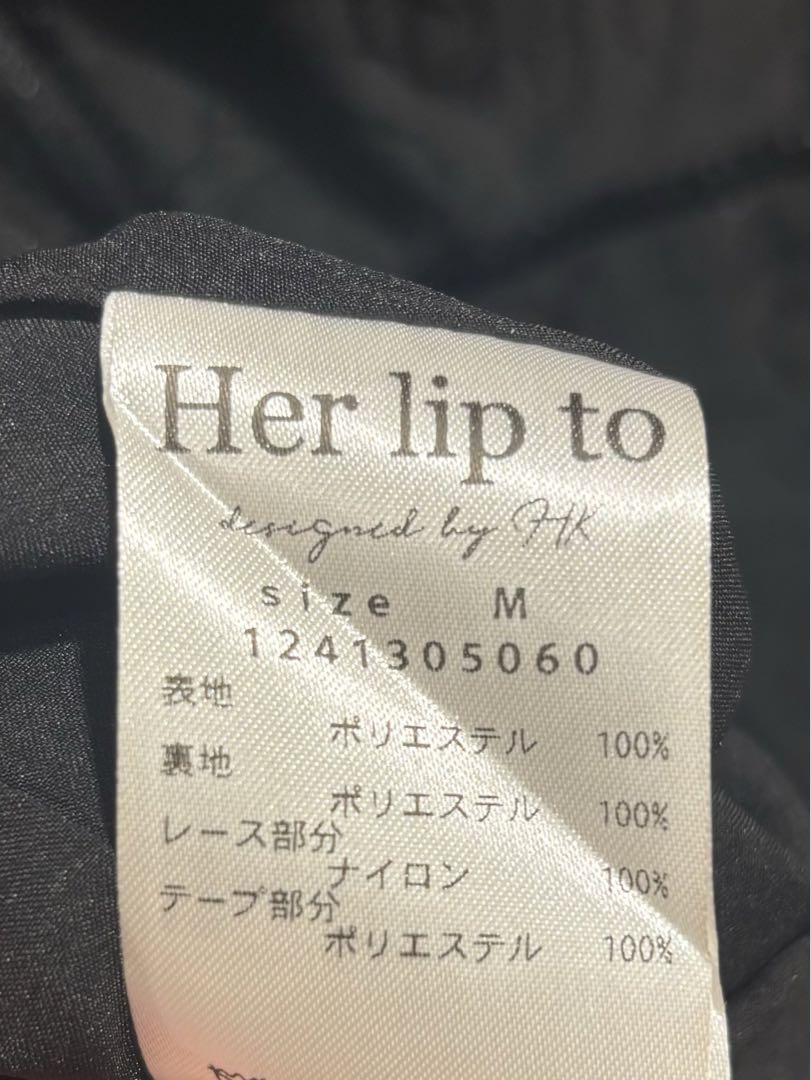 Her lip to ブラック ワンピース M