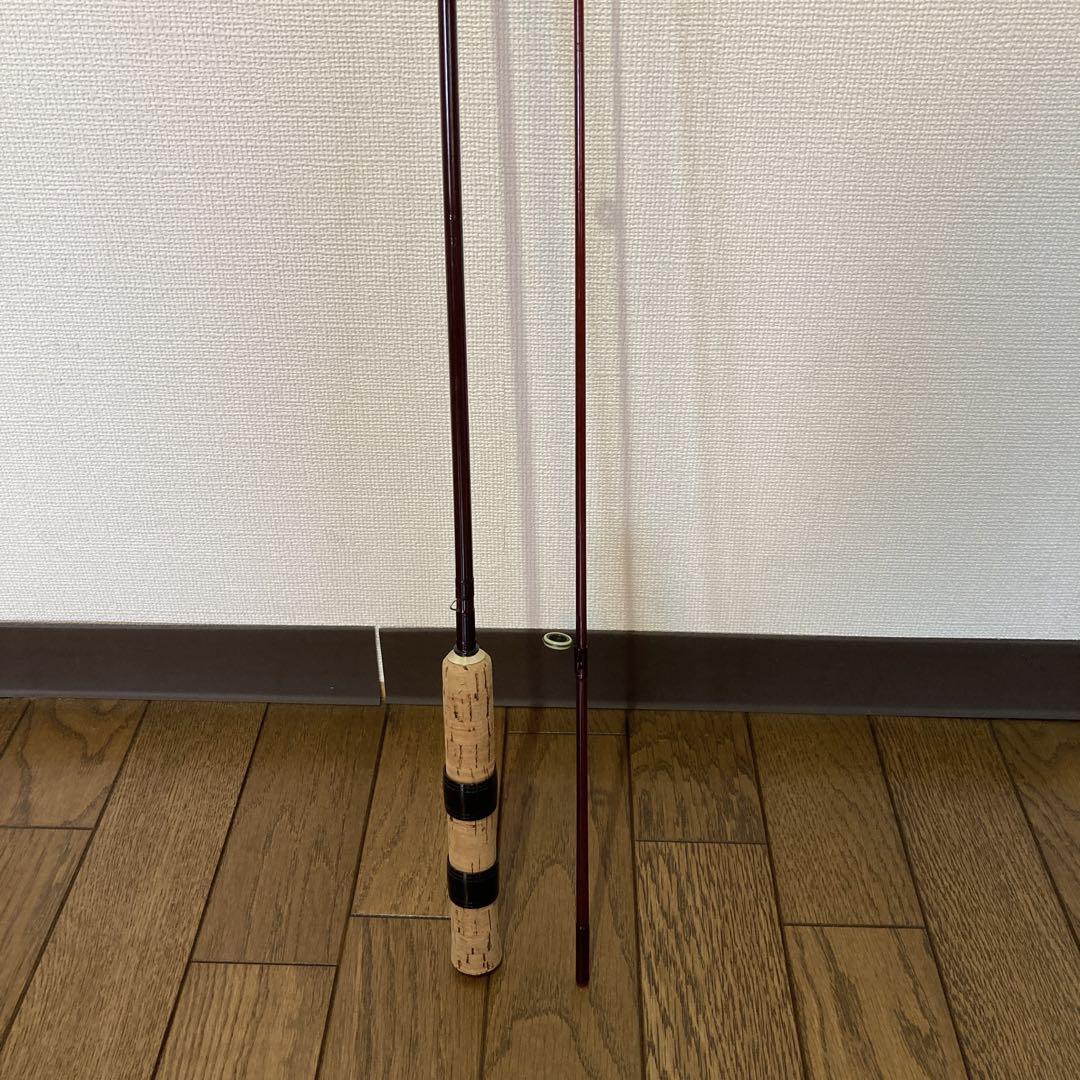 ハンドメイド　ワカサギ　手バネ竿　グリップ　花梨葡萄杢 ハンドメイド ワカサギ 手バネ竿 グリップ 花梨葡萄杢