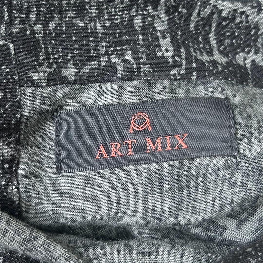 ART MIX 萌もゆる 変形ワンピース ドレープネック バルーン リネン混