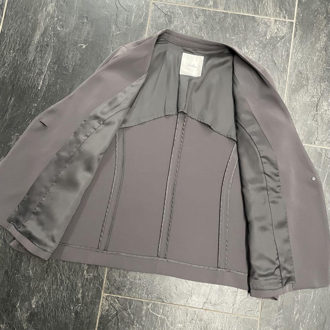 【美品】Leilian レリアン　ノーカラージャケット