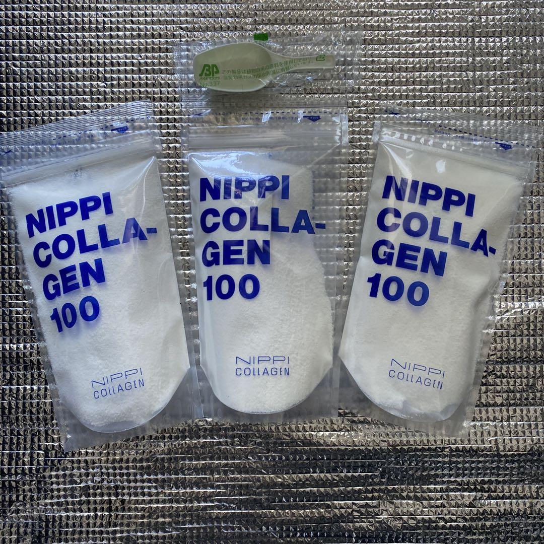 ニッピ化粧品　ニッピコラーゲン100 3袋　スプーン付き