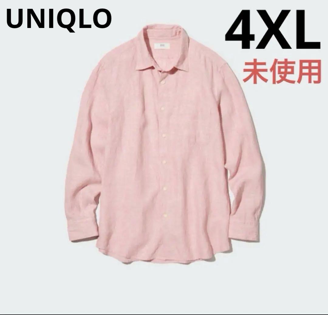 UNIQLO ユニクロ プレミアム リネンシャツ 4XL 未使用 ピンク
