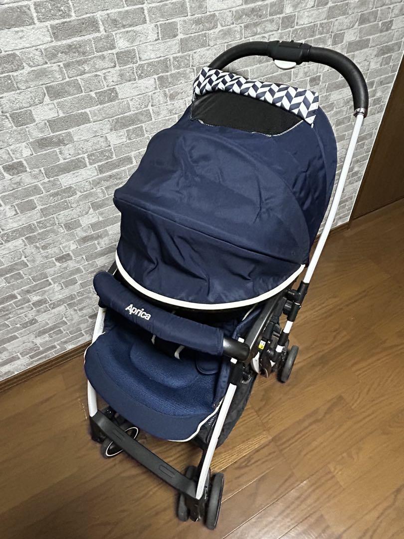 美品✨アップリカ ベビーカー ラクーナクッションAB レザーハンドル