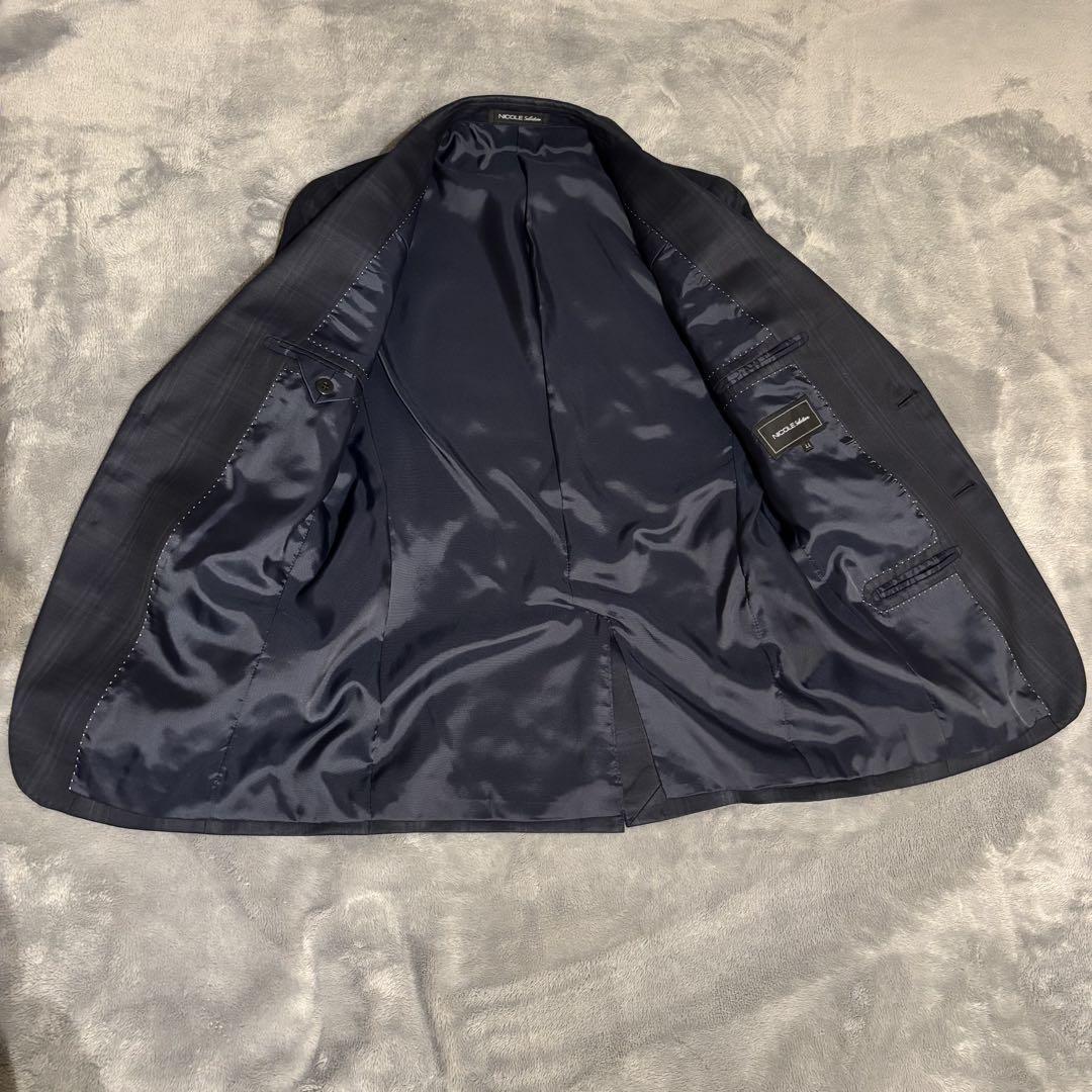 NICOLE ネイビー スーツ 光沢 セットアップ