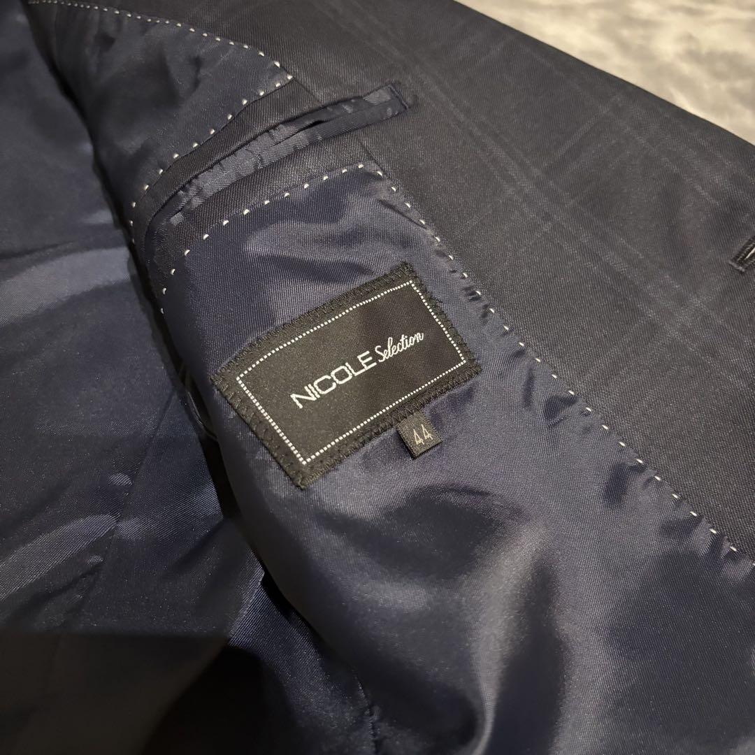 NICOLE ネイビー スーツ 光沢 セットアップ