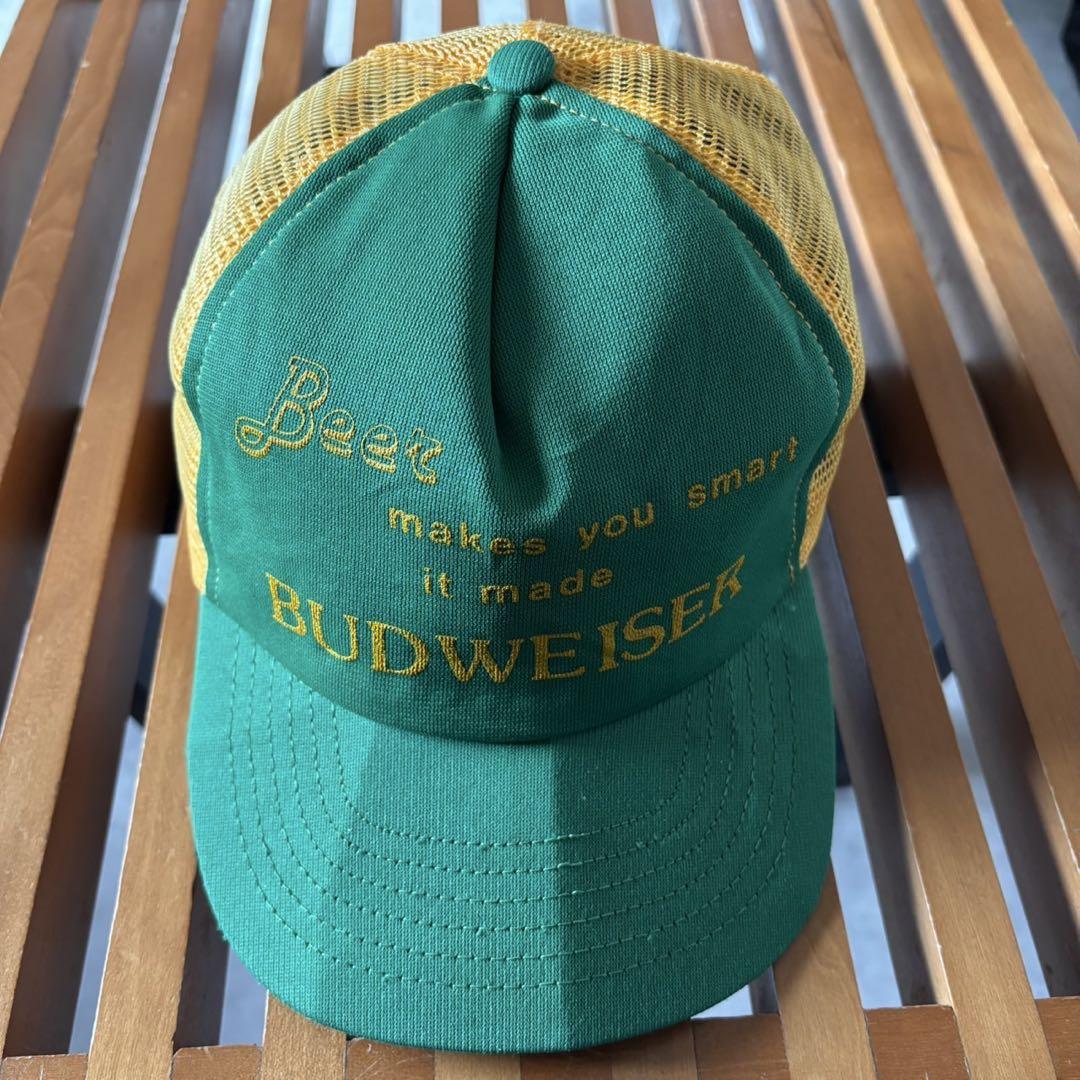 【希少】90s budwiser 企業キャップ トラッカーキャップ AT64