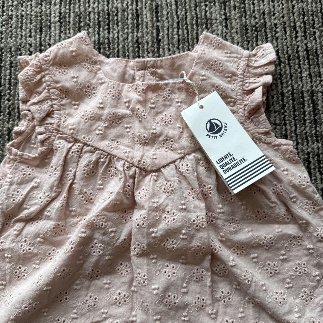 プチバトー　ポプリンワンピース&ブルマセット ワンピース＆ブルマセット｜ベビー服・子供服通販のPETTIT