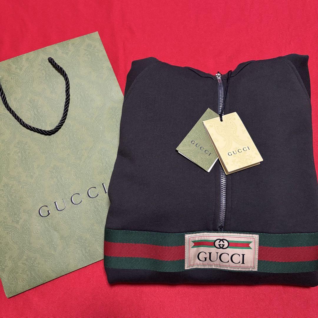 新作からSALEアイテム等お得な商品満載 新品 パーカー ダークグレー ラベル付き GUCCI トップス