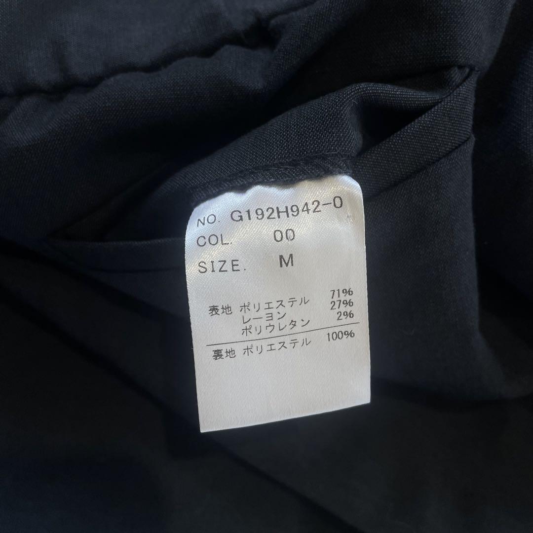 美品 オリヒカ ノーカラー ウォッシャブル セットアップ パンツ スーツ M