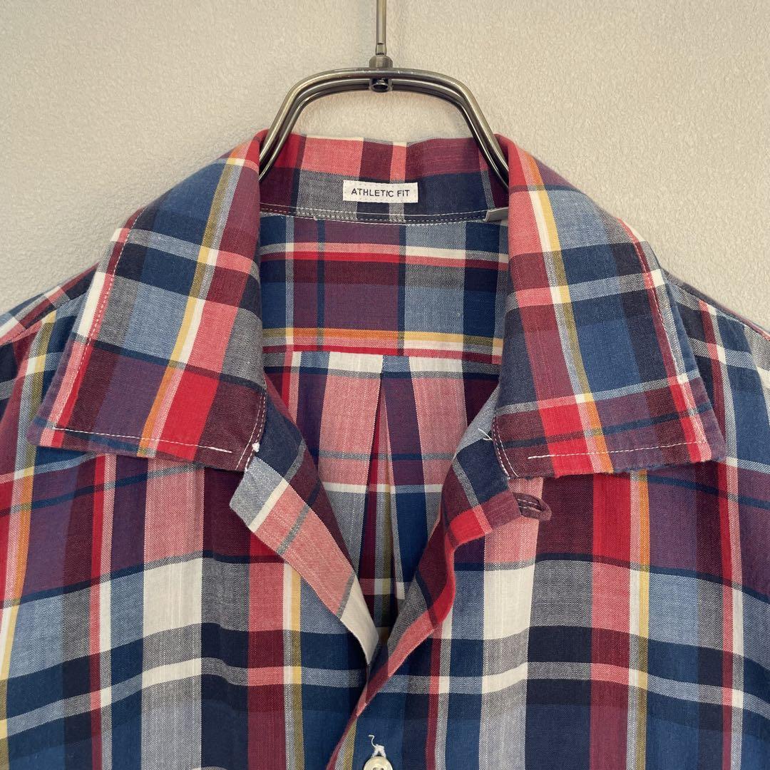 INDIVIDUALIZED SHIRTS チェックオープンカラーシャツ