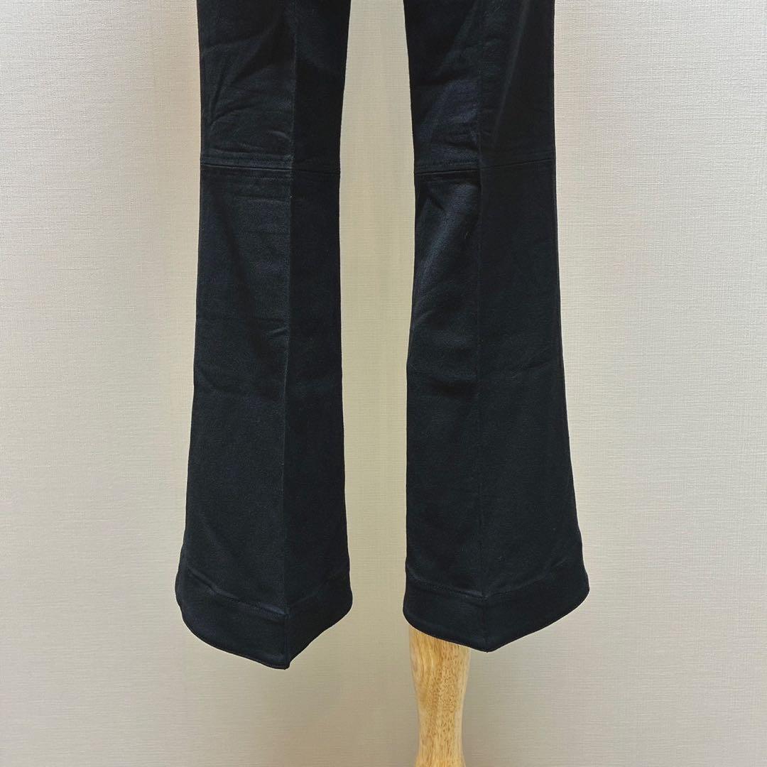 ジョンガリアーノ　フレアパンツ　刻印ボタン　ストレッチ　前後差　センタープレス