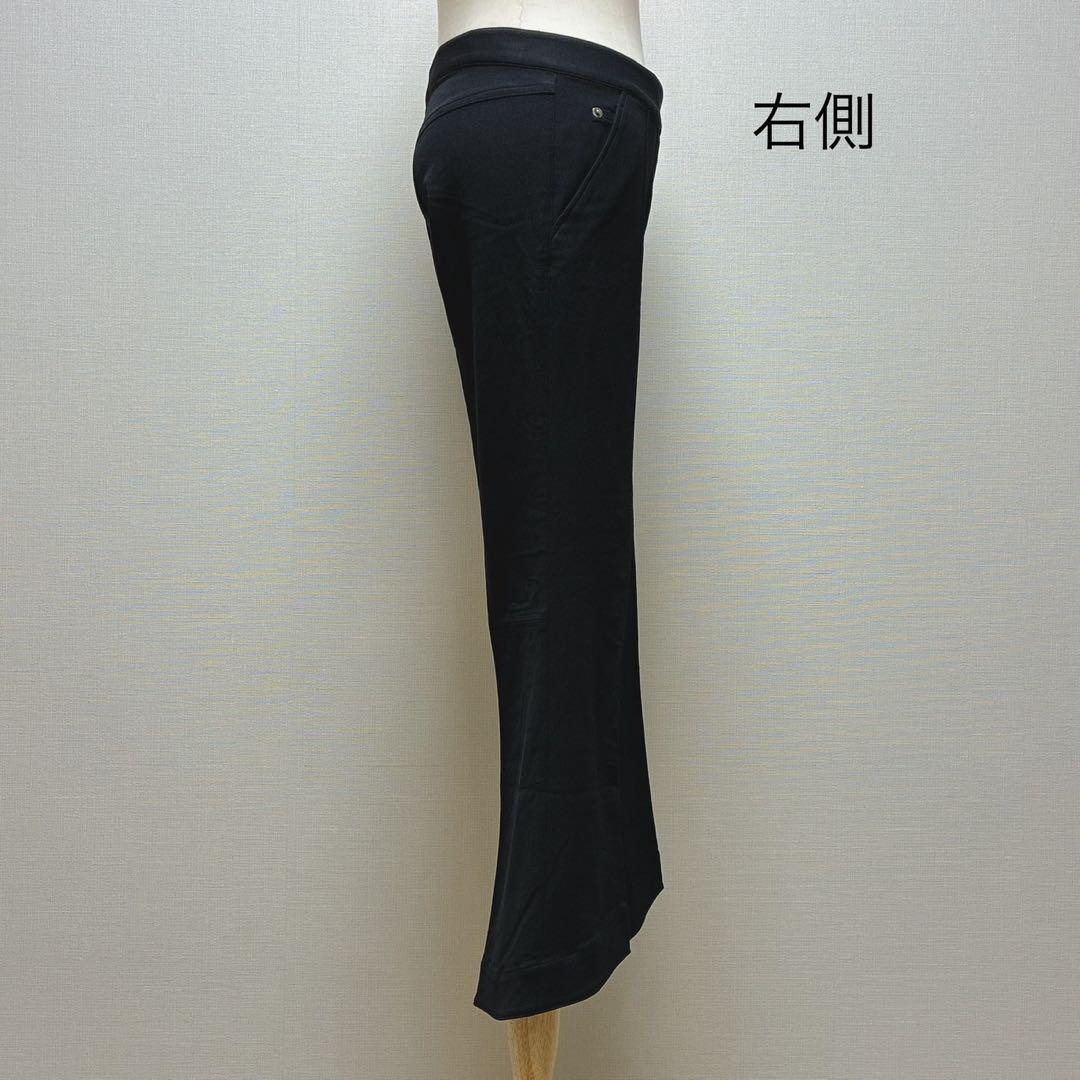 ジョンガリアーノ　フレアパンツ　刻印ボタン　ストレッチ　前後差　センタープレス