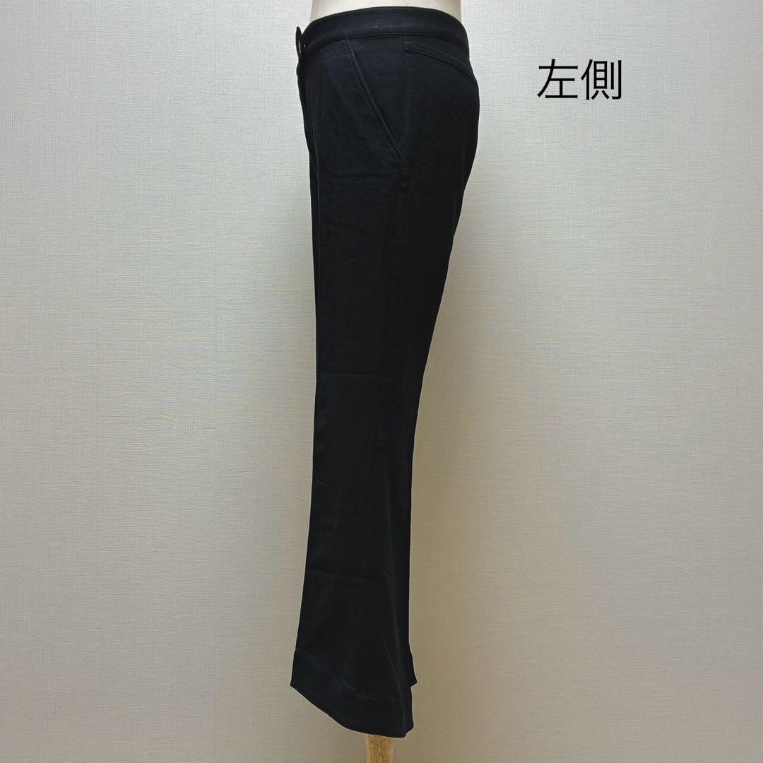 ジョンガリアーノ　フレアパンツ　刻印ボタン　ストレッチ　前後差　センタープレス ジョンガリアーノ フレアパンツ 刻印ボタン ストレッチ 前後差