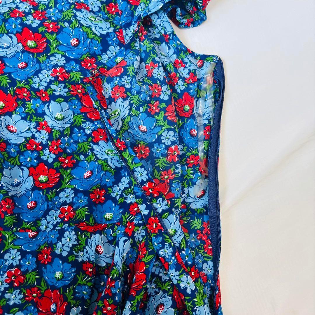 極美品 ポロラルフローレン 花柄 フレア ワンピース 16