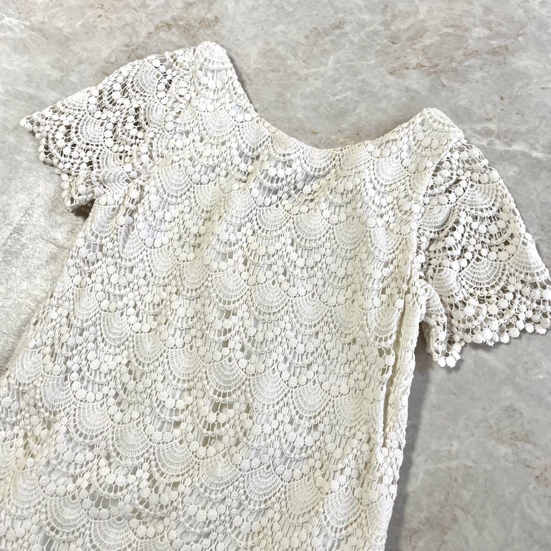 moussy マウジー コットン100% レース 半袖 ワンピース チュニック