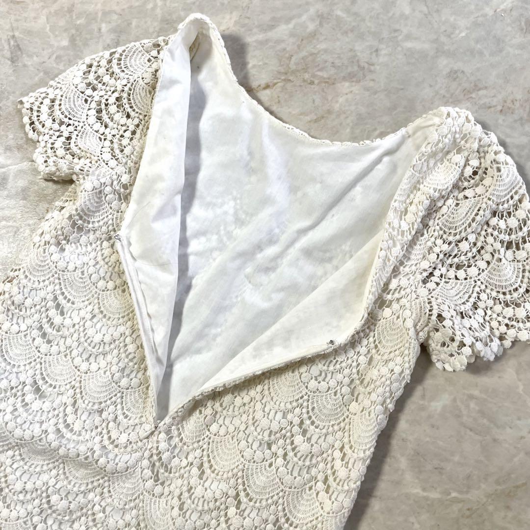 moussy マウジー コットン100% レース 半袖 ワンピース チュニック