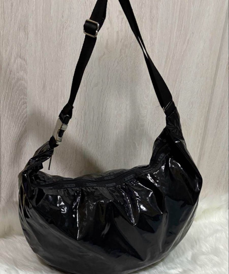 ⭐️希少美品LeSportsacレスポートサックワンショルダーバッグブラック　無地