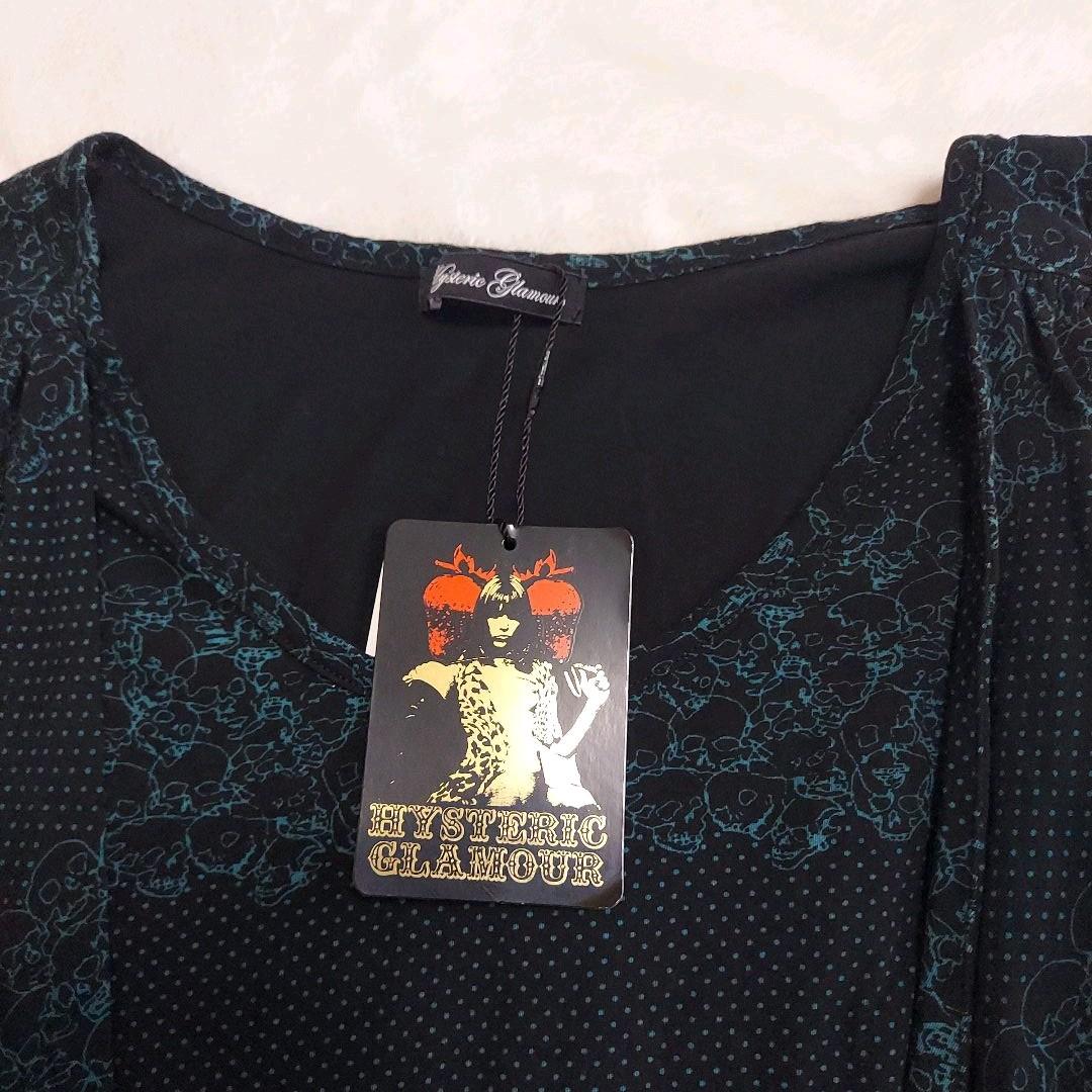 新品タグ付き☆ ヒステリックグラマー 総柄スカルノースリーブ