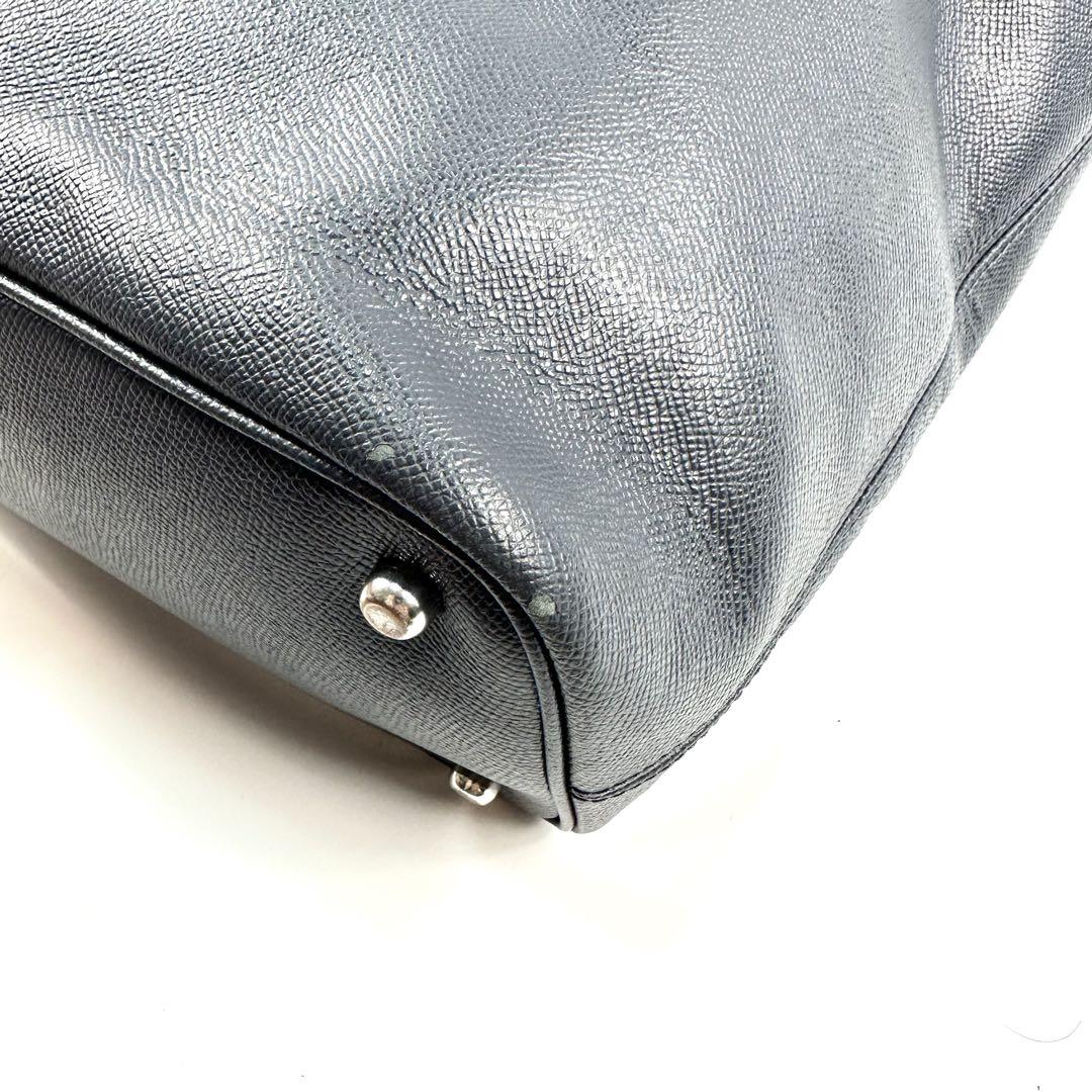 【美品】コーチ ベケット 2way ビジネスバッグ ネイビー レザー 2842