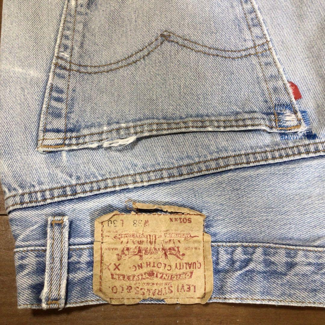90sUSA製リーバイス501xx W38 L30 股下70cm グランジデニム - メルカリ