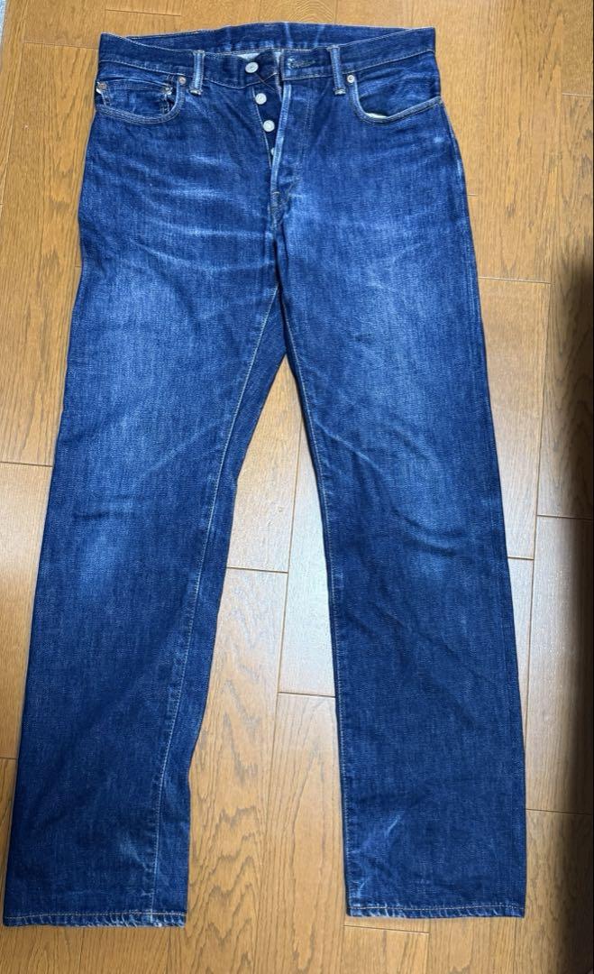 児島ジーンズ 15oz セルビッチストレートデニムパンツ 【RND102】W33