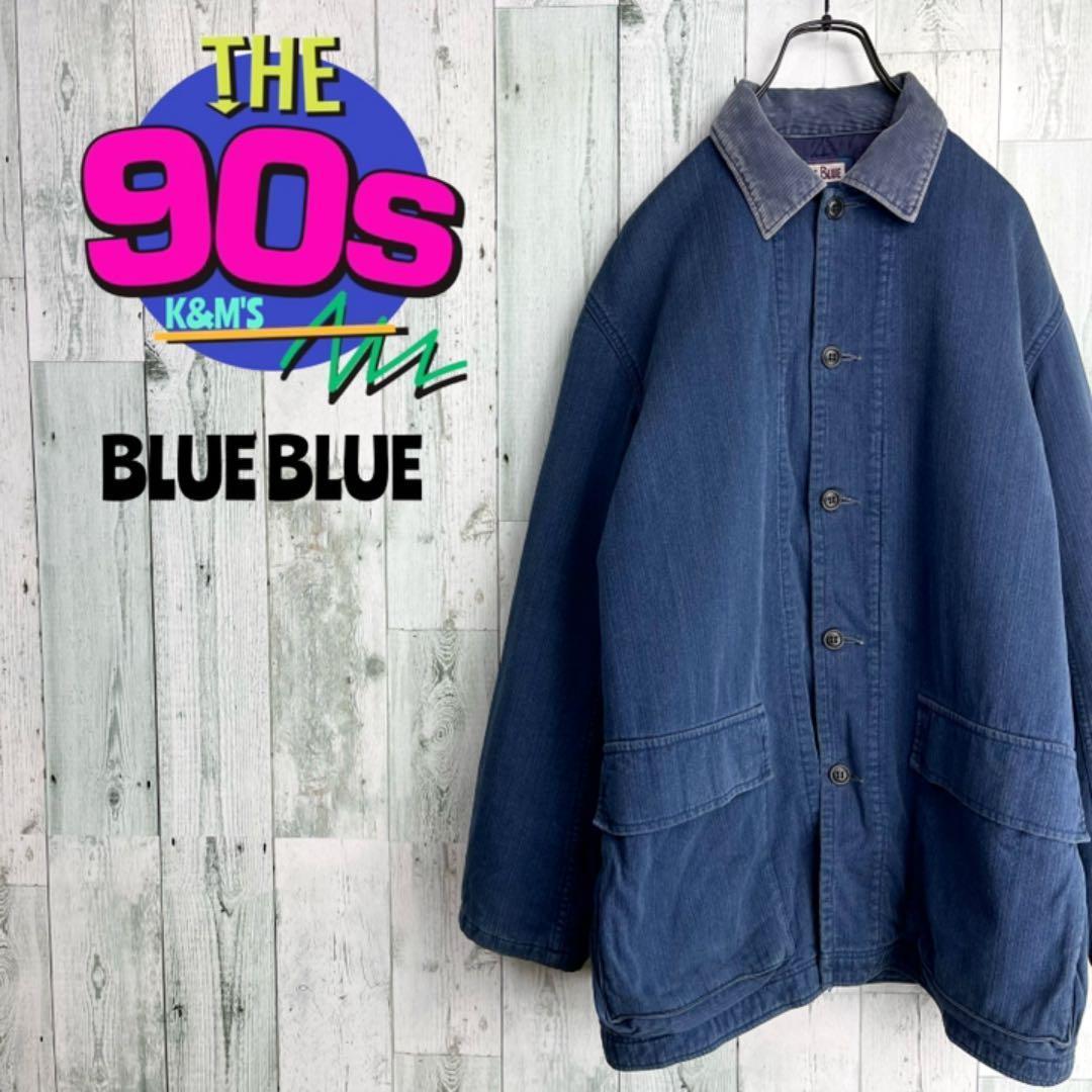 90's BLUE BLUE 襟コーディロイ 日本製 インディゴカバーオール