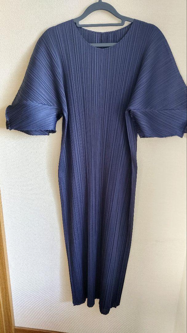 PLEATS PLEASE ISSEY MIYAKE（ワンピース ・ ブルー・ネイビー