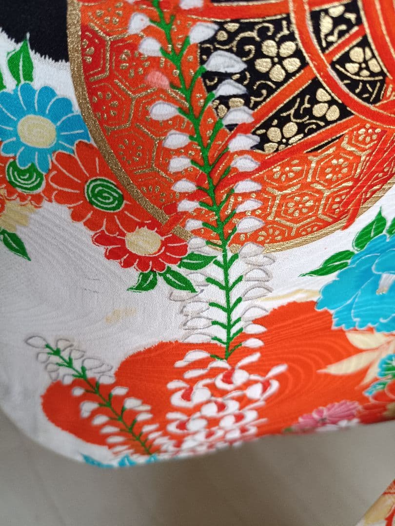 アンティーク白黒ブルーの着物にエメラルドグリーンの作り帯セット 七五三などにやや傷や汚れあり WWW_OPDRERGINERDOGAN_COM