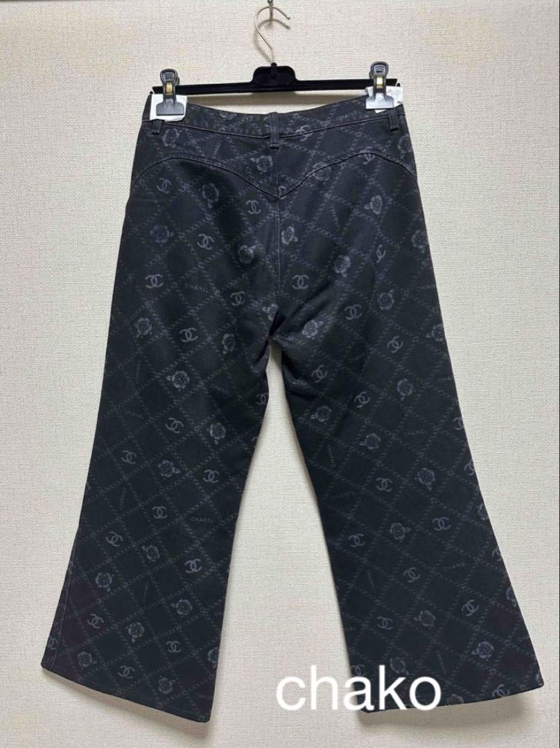 贅沢品 美品◼️23a◼️CHANEL◼️カメリアデニムパンツ メティエダール パンツ