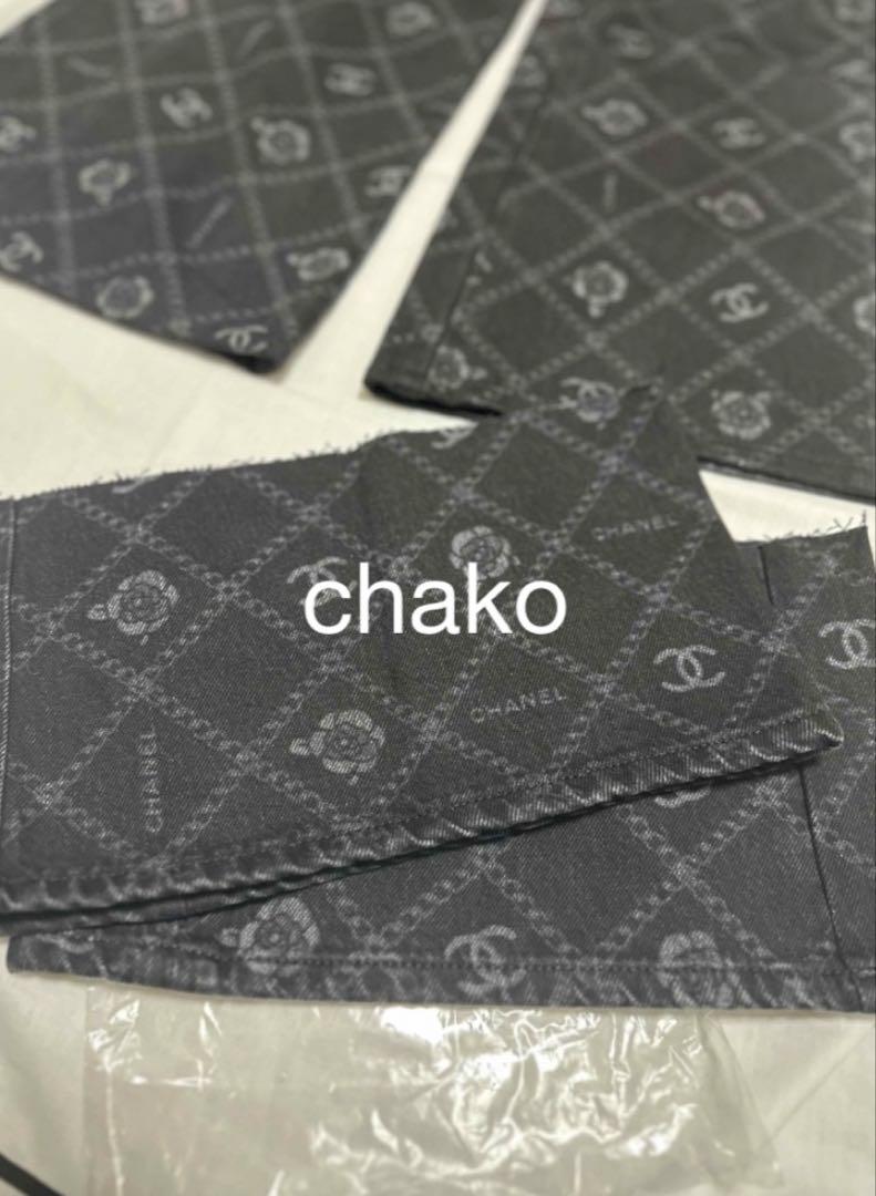 美品◼️23a◼️CHANEL◼️カメリアデニムパンツ メティエダール
