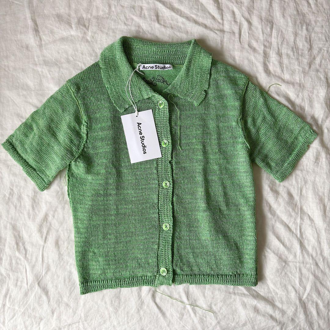 公式限定 福袋 - 公式通販オンラインショップ Acne Studios リネン混紡 半袖 ニット カーディガン - メルカリ カーディガン