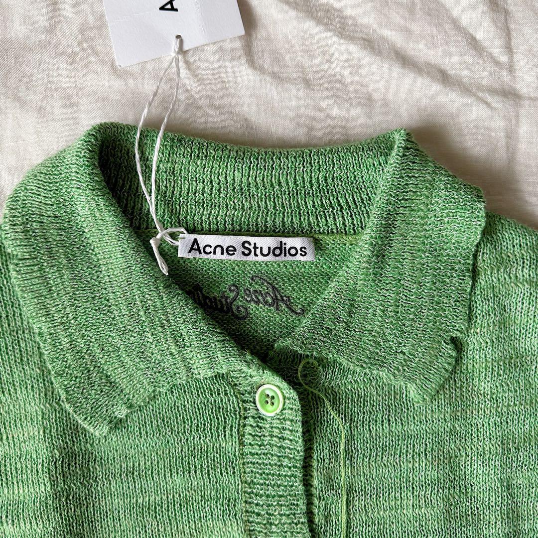 Acne Studios リネン混紡 半袖 ニット カーディガン - メルカリ