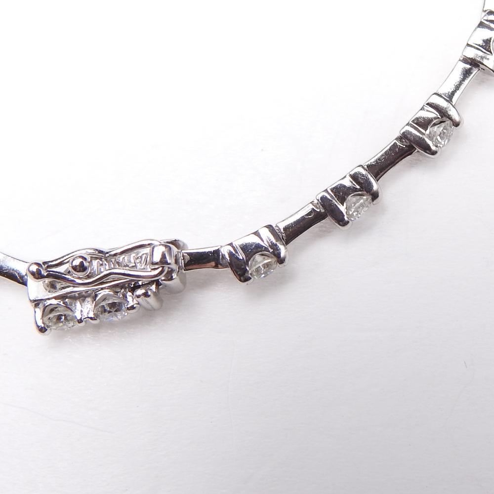 LINE K18WG ホワイトゴールド ダイヤモンド1.25ct ブレスレット