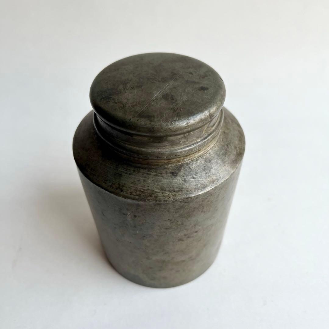 煎茶道具 古錫 永信堂造 茶入 茶心壺 煎茶道具 古錫 永信堂造 茶入 茶心壺