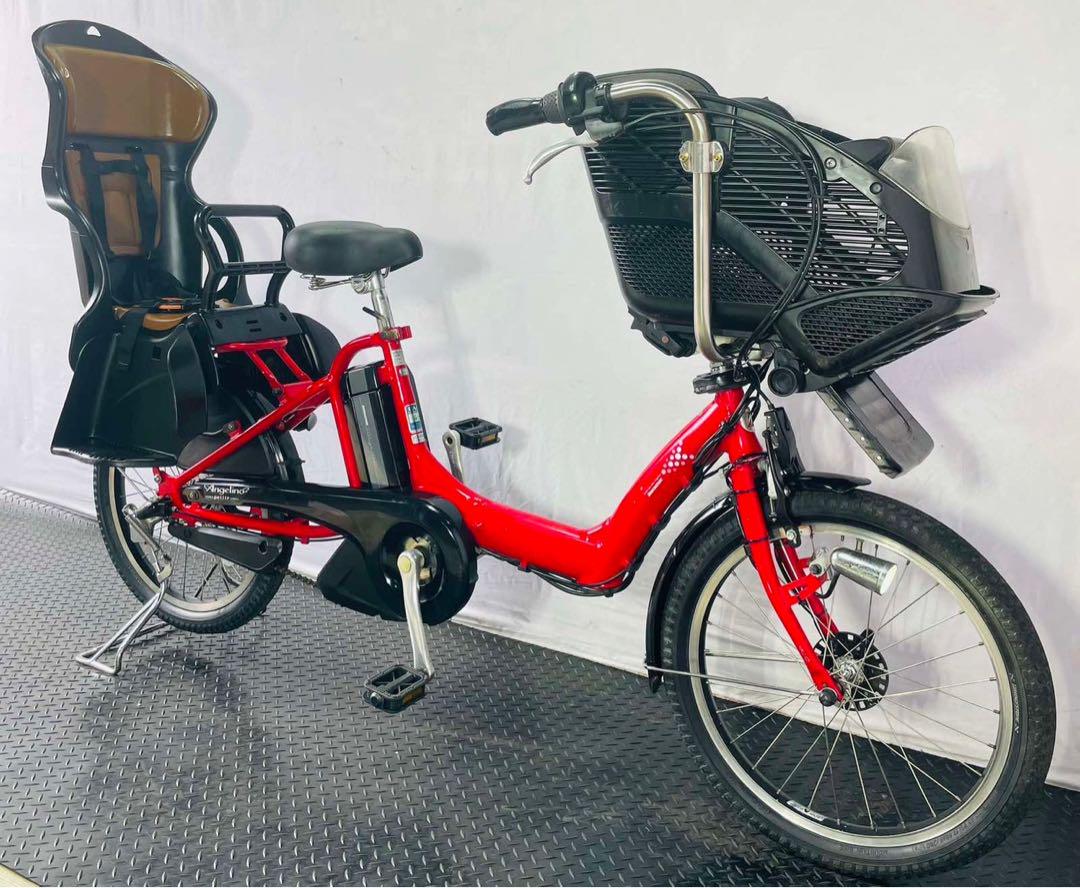 0458 ブリヂストン3人乗り子供乗せ電動自転車.20インチ 画像1