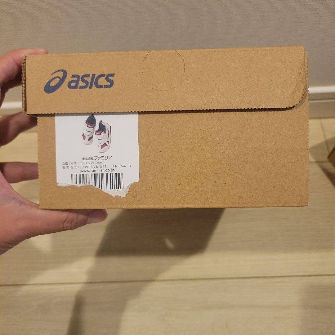 【新品未使用】familiar asics キッズスニーカー