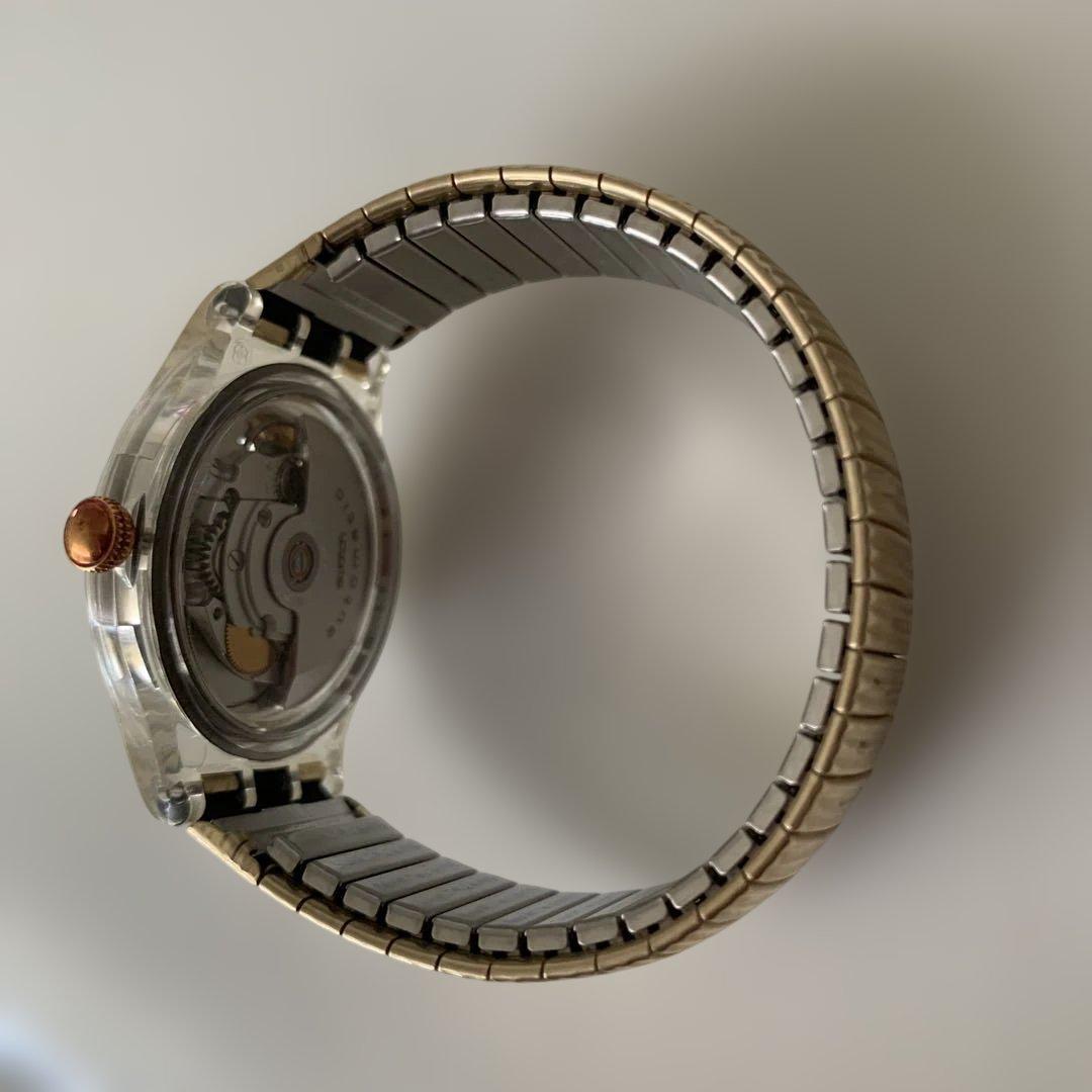 Swatch 自動巻き時計 スケルトンダイヤル - メルカリ