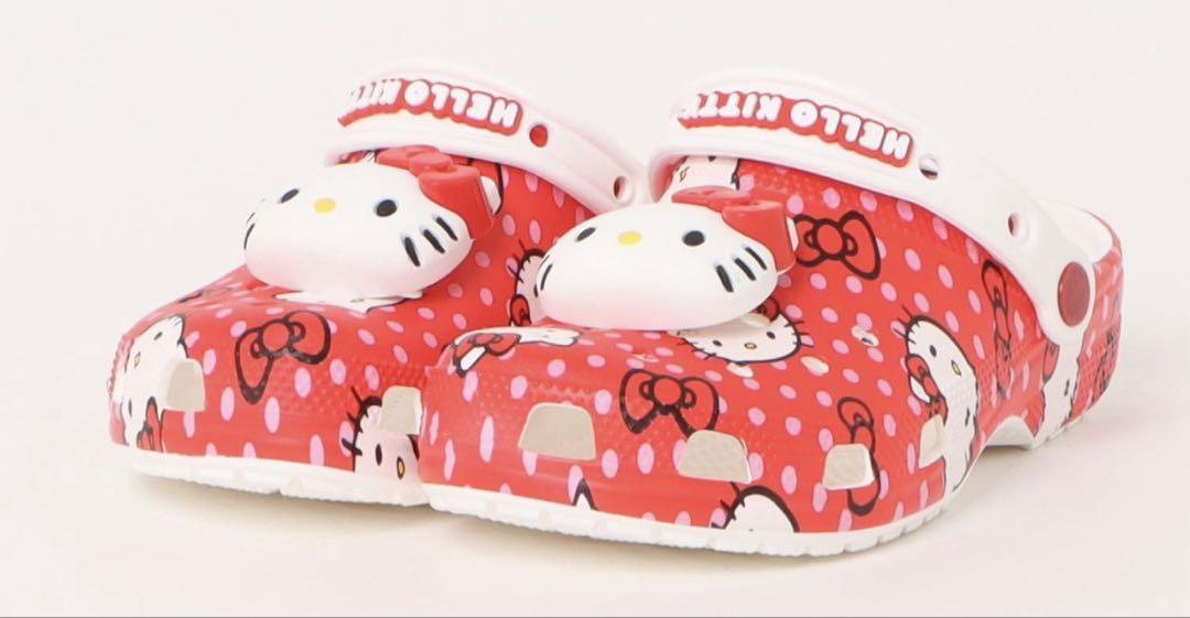 新品未使用　クロックス 「ハローキティ」 レッド クラシック