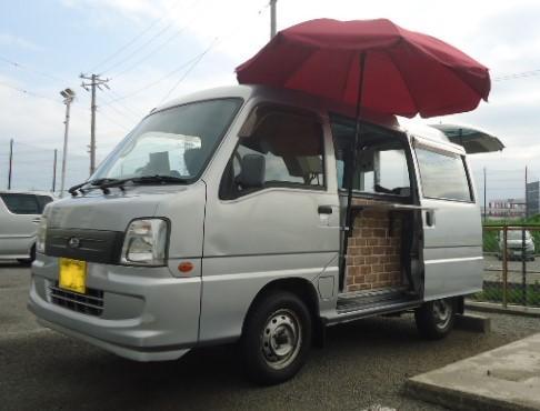 移動販売車 キッチンカー 20年 サンバー オートマ 車検2年 フル装備 ナビ 画像3
