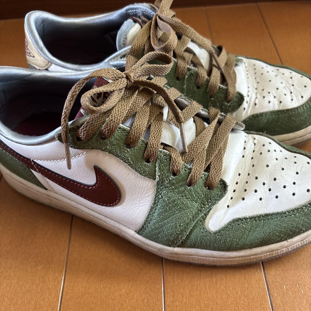 NIKE Air Jordan 1 Low グリーン/バーガンディ26.5㌢