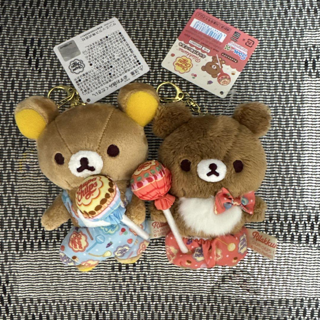 リラックマチュッパチャップス　ぶらさげぬいぐるみ　LOFT ぶらさげぬいぐるみ リラックマ×チュッパチャプス コリラックマ