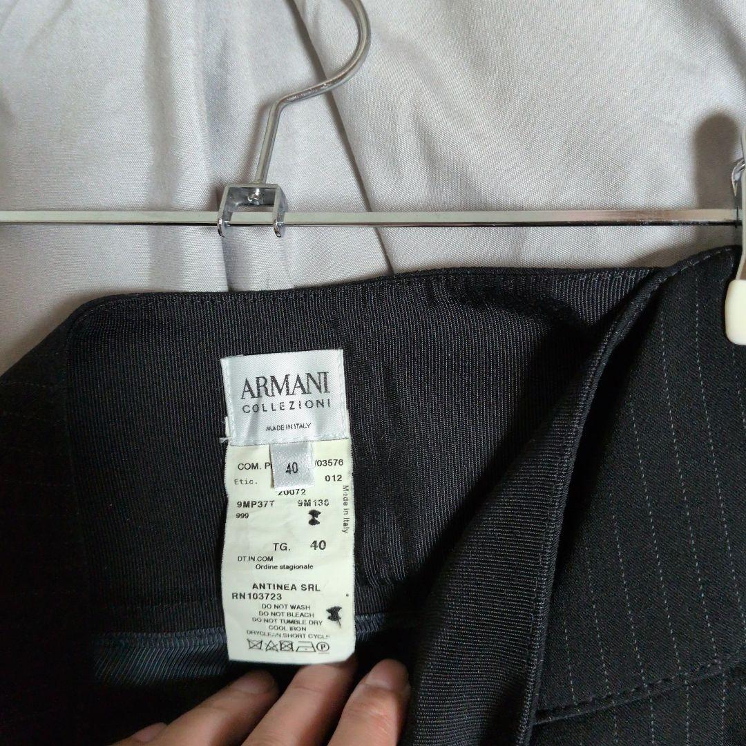 美品☆ARMANI COLLEZIONI セットアップ ストライプ パンツ　40 美品☆ARMANI COLLEZIONI セットアップ ストライプ パンツ 40