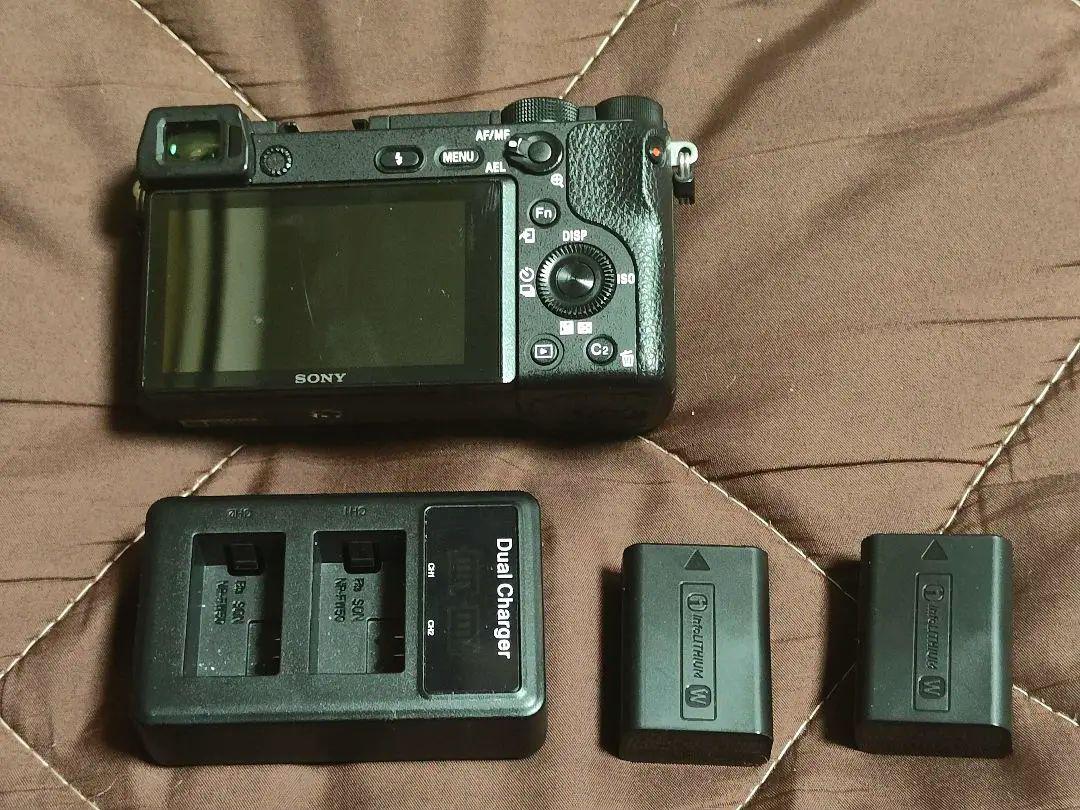 SONY α6300+バッテリー2個+お洒落なカメラケース付