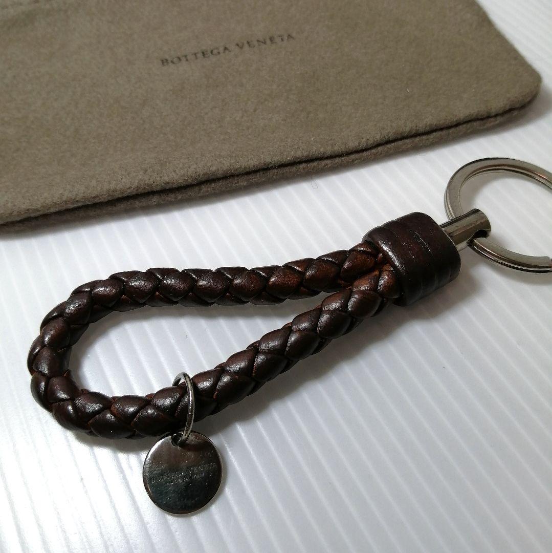 ★BOTTEGA VENETA★キーリング キーホルダー キャメルブラウン 本革